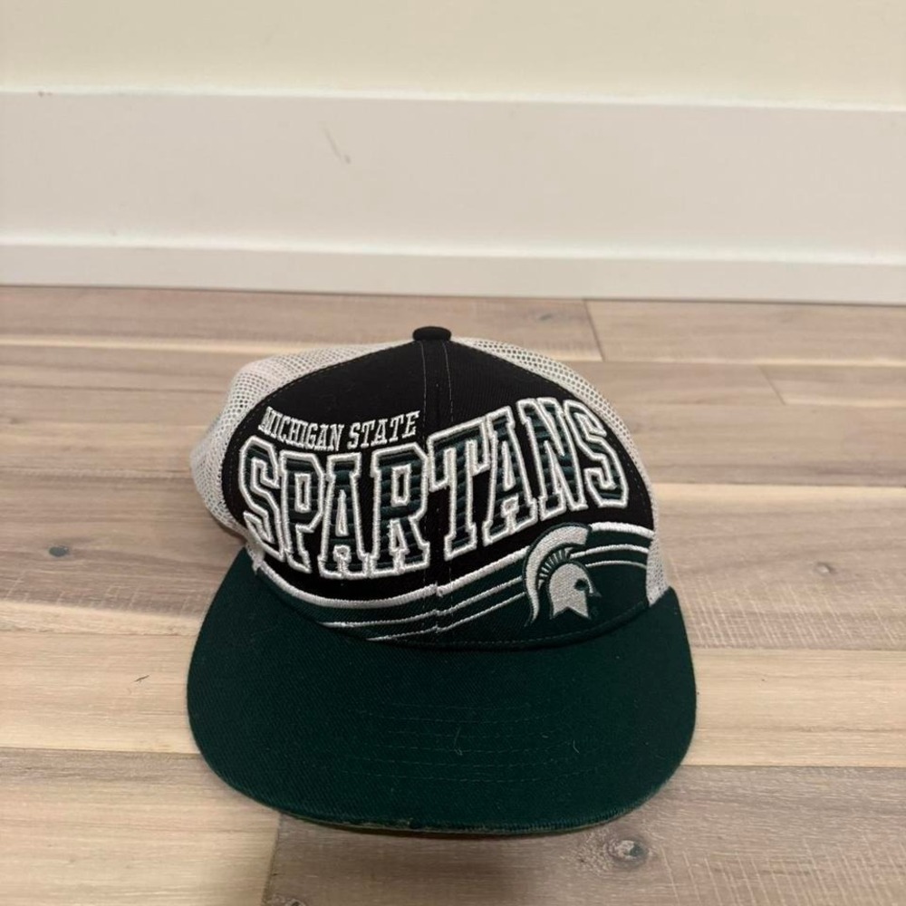 Michigan State Spartans green and white trucker hat #NCAA #Spartans #college